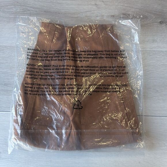 CARHARTT CANVAS BIB OVERALL (INFANT/TODDLER) 12M Brown NWT in packaging - Picture 4 of 4